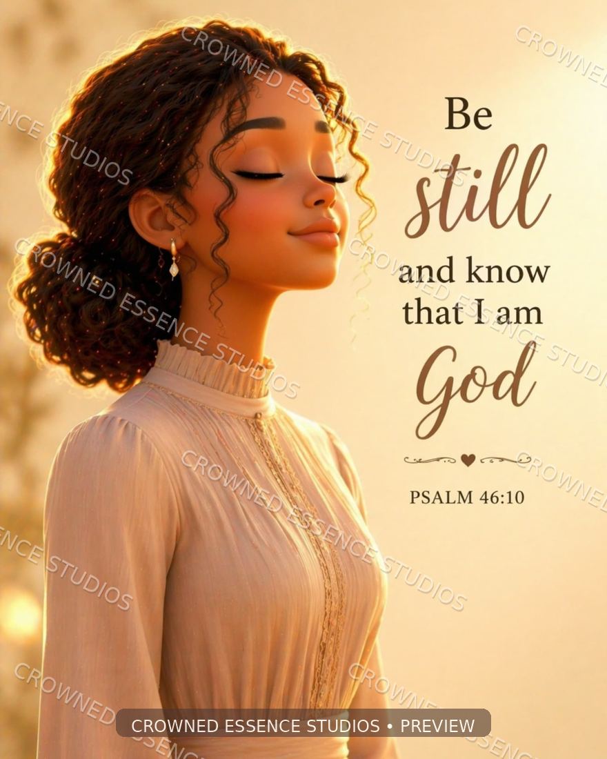 Faith & Feminine artwork featuring Psalm 46:10